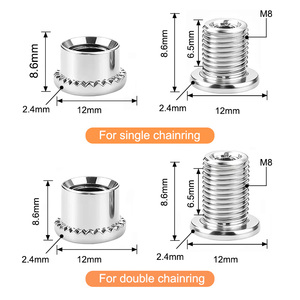 Boulons de chaîne personnalisés en aluminium/acier 304 M8 110 BCD 5 points forgés à froid |   Service direct d'usine - Product Image 2