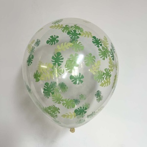 Palloncini con Coriandoli a Forma di Foglia di Palma da 12 Pollici, Palloncini con Coriandoli Floreali per Feste e Decorazioni del Ramadan - Product Image 2