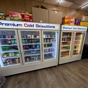 Réfrigérateur commercial certifié ETL pour boissons, 28 pieds cubes, vitrine réfrigérée, porte en <span class=keywords><strong>verre</strong></span>, refroidisseur vertical, éclairage LED frontal - Product Image 3