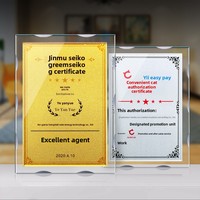 Medallas de Cristal de Cuarzo Transparente, Trofeos Creativos con Lámina Dorada en Relieve, Placas de Autorización Personalizadas de Alta Gama, Certificados