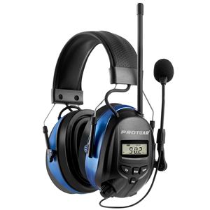 Oorkappen met AM/FM radio, microfoon, oplaadbare batterij, Bluetooth, gehoorbescherming voor de bouw - Product Image 1