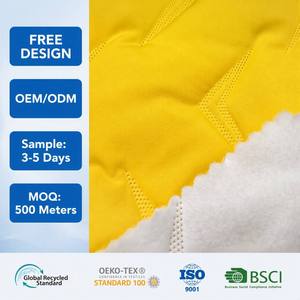 <span class=keywords><strong>Tessuto</strong></span> <span class=keywords><strong>trapuntato</strong></span> in pongee Custom300T, motivo a chevron giallo brillante di tendenza, materiale imbottito in seta e cotone per giacche e gilet. - Product Image 2