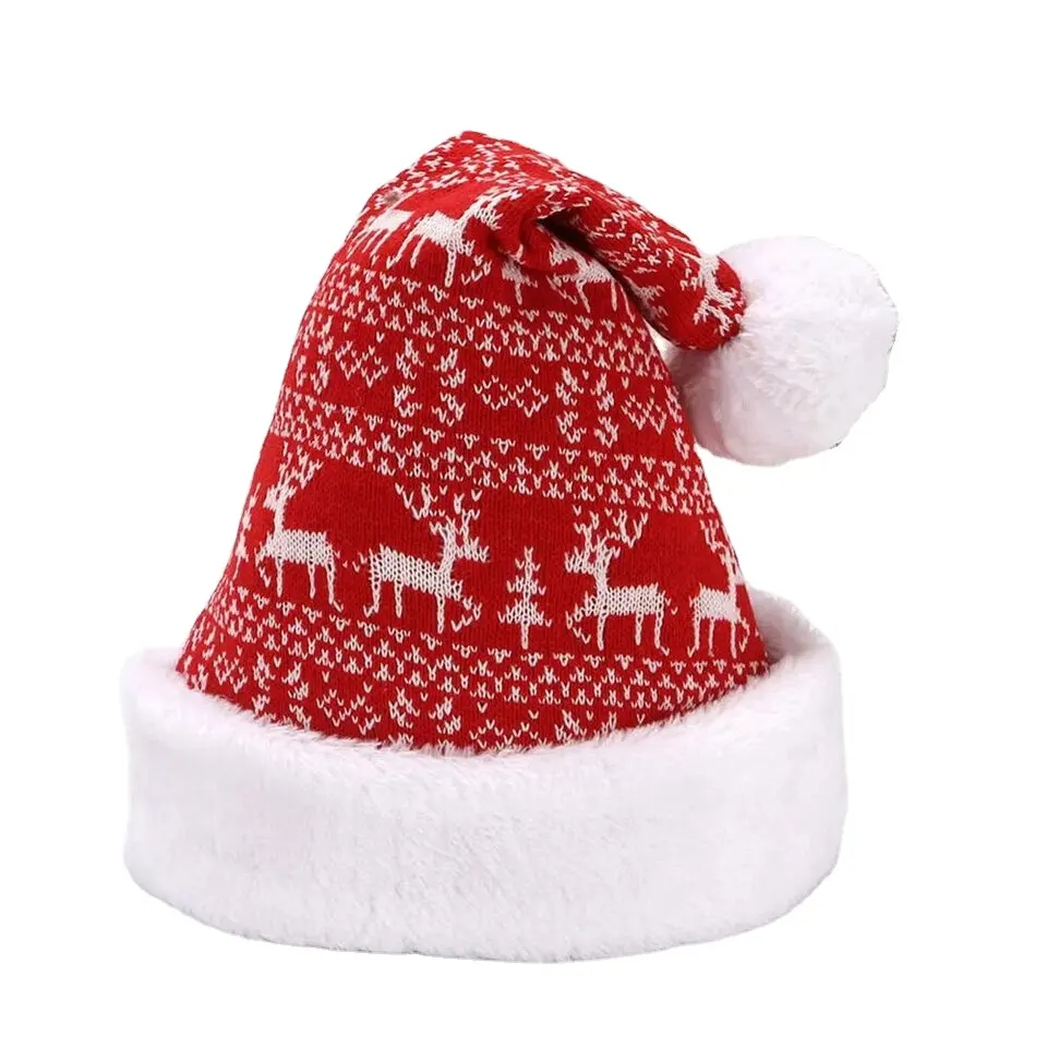 Детская Рождественская теплая плюшевая Рождественская шапка для косплея