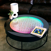 Table basse intelligente pour peinture au sable, personnalisable, en bois massif, extra large, ornement de méditation et de relaxation