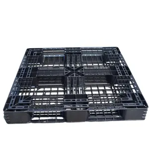 JOIN Black Recycled HDPE Disposable Package Pallet One Way Export Economy Plastic Pallet