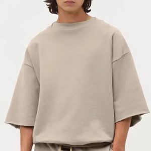 T-shirts Boxy Streetwear Homme à Épaules Tombantes 260 g/m² – T-shirts Simples en Coton Lourd Unisexe Coupe Oversize - Product Image 2