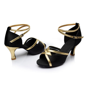 NUEVOS Zapatos de Baile Latino para Mujer 2026, para Salón/Salsa/Bachata/<span class=keywords><strong>Tango</strong></span>, con Brillantina, Parte Superior de Cuero Dividido, Forro de PU - Product Image 3