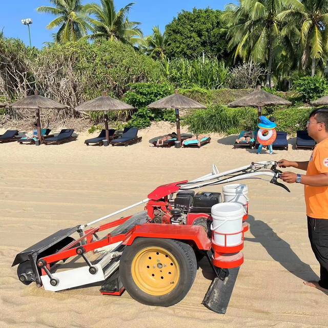 Walkbehind Beach Cleaning Machine Hand-pushed Beach Cleaning Machine Simple Use Self Propelled Walk-behind Beach Machine
