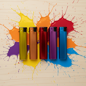 VENTE FLASH - Briquet coupe-vent à flamme torche pour cigarettes, design cartoon, plastique, rechargeable au butane, utilisation en cuisine, logo personnalisé - Product Image 1