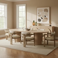 Muebles de Calidad Superior, Mesa de Comedor Extensible de Madera Sólida de Nogal con Borde Natural, Personalizable en Tamaño, para Cocina o Restaurante