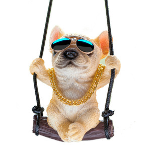 New Cartoon Resin French Bulldog Puppy Car Pendant Rearview Mirror Hanging Ornament - Product Image 5