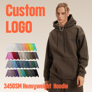 Sweat à capuche pour homme personnalisé surdimensionné, 42% coton, 58% polyester, décontracté, de haute qualité, avec broderie tendance - Product Image 1