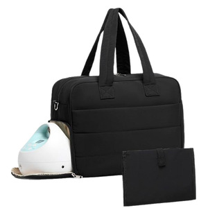 Bolso grande impermeable para pañales de mamá, elegante organizador cruzado con forro de tela para viajes de <span class=keywords><strong>hospital</strong></span>, necesidades de mamá en movimiento - Product Image 5