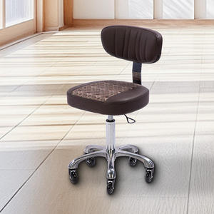 Silla de Barbería Giratoria con Altura Ajustable, Silla de Salón de Belleza con Respaldo de Acero y Material de PU para Técnicos de Uñas - Product Image 2