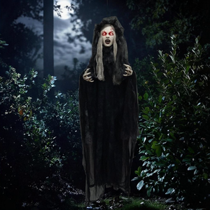 Fantasma Animatrónico Colgante <span class=keywords><strong>de</strong></span> Pelo Largo, Espíritu Vengador - Accesorio Espeluznante <span class=keywords><strong>de</strong></span> Espíritu Oscilante para Decoración <span class=keywords><strong>de</strong></span> Casa Encantada <span class=keywords><strong>de</strong></span> Halloween - Product Image 4