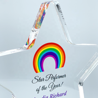 Plaques de récompense en acrylique transparent personnalisées, épaisses de 25 mm, écologiques, gravées au laser, blocs de trophées vierges