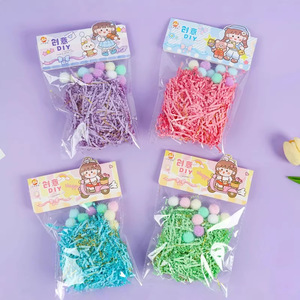 Creative Pom Pom Raffia <b>Paper</b> Shreds <b>Colorful</b> Gift Packaging Decorative Fillers For Home Protection - Product Image 1