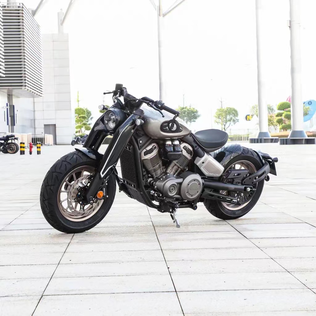 adult high configuration 37kW 160km/h Double cylinder four stroke 450cc Cruise bobber Motorcycle for BENDA napoleon450