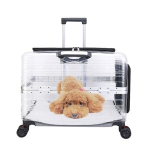 Valise de transport pour animaux de compagnie (<span class=keywords><strong>chien</strong></span> et chat) en PVC, couleur unie, grande capacité, portable, entièrement transparente, pour <span class=keywords><strong>avion</strong></span>, 7 kg - Product Image 5