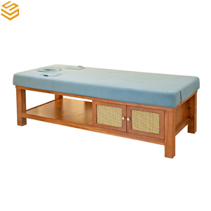 Lit de massage luxueux et confortable Salon de beauté Spa Soins de santé Lit de physiothérapie Éponge à haute densité en bois massif Design moderne - Product Image 1