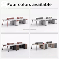 Sistema de Mesa de Oficina Ergonómica para 6 Personas con Escritorio Modular, Estación de Trabajo Confortable para Oficinas, Hospitales y Escuelas