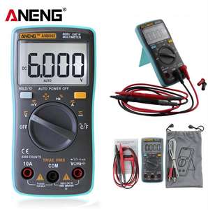มัลติมิเตอร์ดิจิตอลอเนกประสงค์ <span class=keywords><strong>ANENG</strong></span> AN8002 รุ่นใหม่ล่าสุด 6000 ค่า ความแม่นยำสูง วัดอุณหภูมิ AC/DC แบบพกพา - Product Image 2