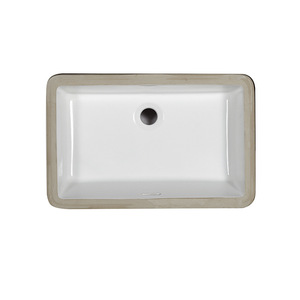 Fregadero cuadrado de cerámica empotrado minimalista con grifo de un solo orificio para encimera, ideal para balcón o área de lavado. - Product Image 4