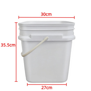 Seau à <span class=keywords><strong>peinture</strong></span> en plastique PP <span class=keywords><strong>de</strong></span> qualité alimentaire, réutilisable, durable, léger, couleurs personnalisables, 6L, étanche, écologique, OEM/ODM YH - Product Image 3