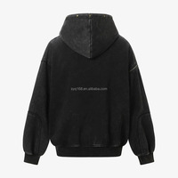 Sweat à capuche vintage personnalisé avec rivets, vêtements Y2K pour hommes, sweat à capuche zippé en coton, streetwear, fabricant de haute qualité