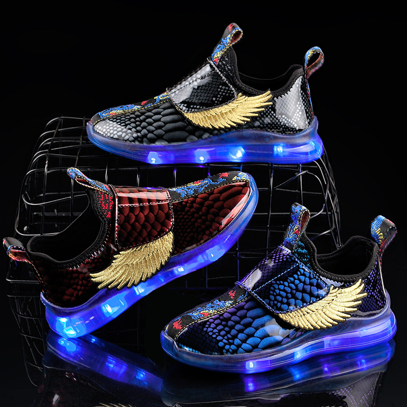 Детская водонепроницаемая обувь со светодиодной подсветкой, заряжающаяся от usb-дисплея подставка мигающие светящиеся кроссовки классные Jazzy обувь для танцев модные подарком для праздников, для вечеринок