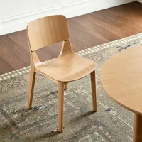 Table et chaises de salle à manger en bois massif nordique, chaise en bois simple avec dossier, chaises de bureau pour usage domestique, chaises pour salon de thé