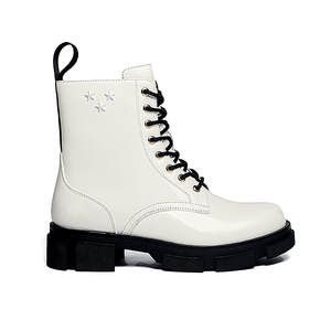 <span class=keywords><strong>Stivaletti</strong></span> da Donna Stile Britannico con Plateau, Chiusura con Lacci e Zip, Impermeabili, Ammortizzati, <span class=keywords><strong>in</strong></span> Ecopelle, per l'Autunno - Product Image 2