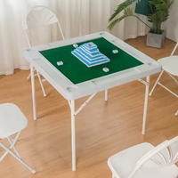 Vente en gros en plein air pas cher Table pliante Mahjong en plastique blanc pour les événements de fête