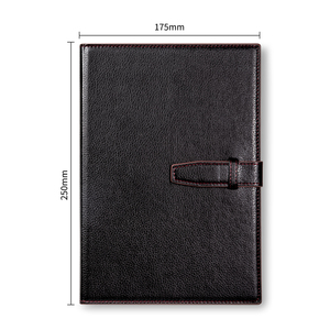Bloc-notes professionnel en cuir PU noir Deli 7945 de haute qualité, format 16K, 120 feuilles, bloc-notes épais, 36 pièces par carton, ensemble de haute qualité - Product Image 5