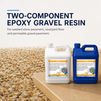 Résine époxy bicomposante stable aux UV pour le coulage de gravier, idéale pour les allées, les sols et le pavage