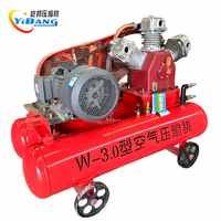 Compresseur d'air à piston portable YiBang 18,5 kW 3,5 m³/min 5 bars à double réservoir, refroidi par air, pour travaux routiers