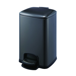 Cubo de basura con pedal de acero inoxidable de 25L, cubo de basura sin tapa, rectangular, ahorro de espacio - Product Image 3