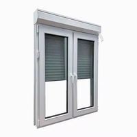 Fenêtre coulissante moderne en PVC avec double vitrage et stores intégrés, personnalisable en gros pour usine