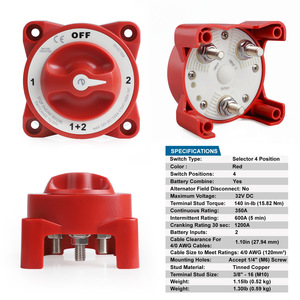 Interrupteur rotatif à double circuit Blue Sea Systems 5511E 32V DC pour batterie de voiture, protection contre l'allumage - Product Image 5