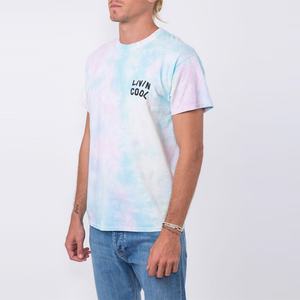 T-shirts pour hommes de haute qualité 100% coton biologique écologique tricotés 180g imprimés tie-dye personnalisés - Product Image 2