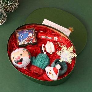 Ensemble de Noël en coton écologique imprimé, poupées de dessin animé créatives, gants, chaussettes, boîte cadeau avec impression par transfert thermique - Product Image 1