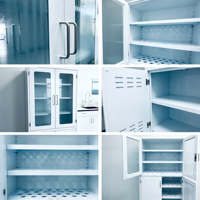 Armoire de stockage de laboratoire robuste pour produits chimiques, verrerie et acier inoxydable, armoires de stockage ESD pour la biomédecine