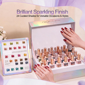 Juego de Esmaltes de Uñas de Gel Ojo de Gato, 24 Colores, Efecto Disco, Magnético, Súper Brillante y Reflectante, en Caja - Product Image 3