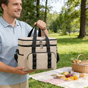 Nueva Bolsa Térmica Personalizada para Picnic, de Gran Capacidad, Reutilizable, Impermeable, de Oxford, con Doble Capa Aislante - Product Image 3