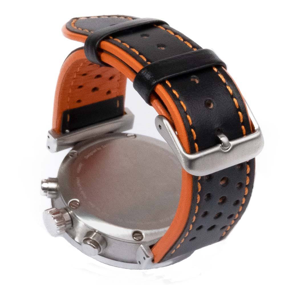 Boucle orange + argent