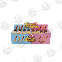 Venta al por mayor de palitos de galleta con chocolate dulce y mermelada, barra de galleta de chocolate Halal, envasados individualmente en blíster, dulce para niños