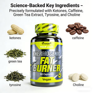 קפסולות הרזיה לגברים ונשים, תה ירוק אורגני עם קפאין, שורף שומן תרמוגני ומעכב תיאבון, במבצע חם בארה\\\"ב ובאיחוד האירופי, מתוצרת OEM. - Product Image 5