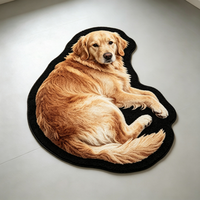 Individuell Bedruckter Haustier-Teppich Großhandel Hundeförmiger Teppich Getufteter Hundemuster-Teppich Tierförmiger Bereichsteppich Haustierzimmer-Bodenmatte