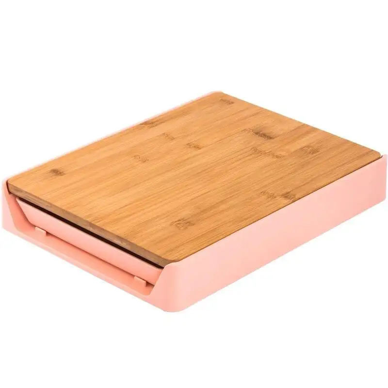Natural Square Drawer Bamboo Cutting Board and Cheese Board for cutting and vegetable fruit food