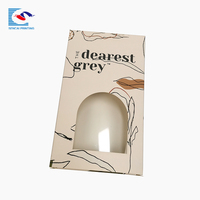 Boîtes de dentition en papier brillant avec fenêtre en PVC, pour emballage de sucette, blanc, cosmétiques, meilleure vente